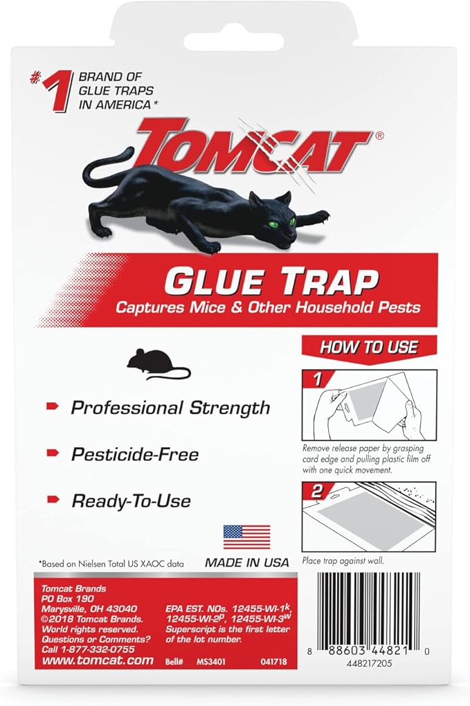 Tomcat Glue Traps with Professional Strength Glue, Ready-to-Use, 36 ct. Value Pack