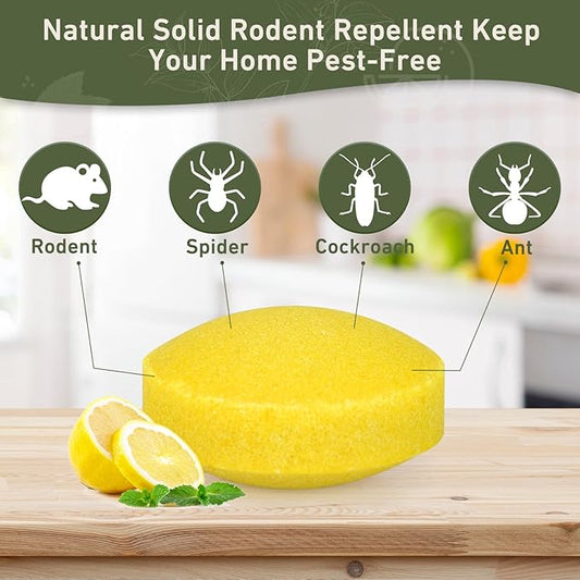 Mouse Rodent Repellent, 24 Pack Peppermint Oil for Mice, Mouse, Rats, Squirrel, Pest Control Indoor & Outdoor Use, Natural Deterrent Replace Trap Poisoning Family & Pet Safe Yellow