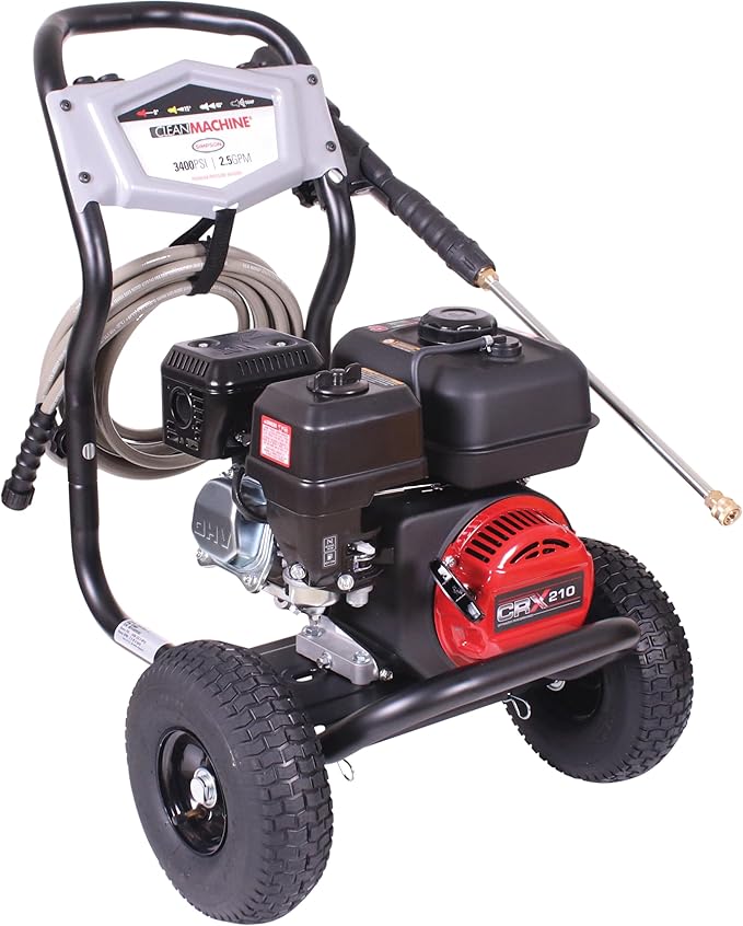 Simpson Cleaning 3400 PSI Gas Pressure Washer, 2.5 GPM Power Washer for Residential Use, CRX Engine, 25-Foot Hose, Clean Machine, 49-State (CM61248-S)