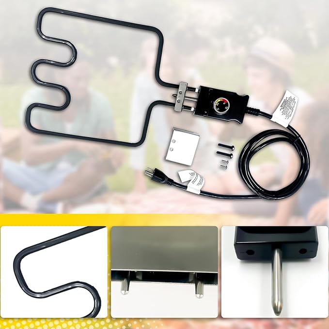 1500 Watt Masterbuilt Electric Smoker Parts And Heating Element Compatible With Electric Smoker Grills,With Adjustable Thermostat Cord Controller Outdoor Heating Element For Oven