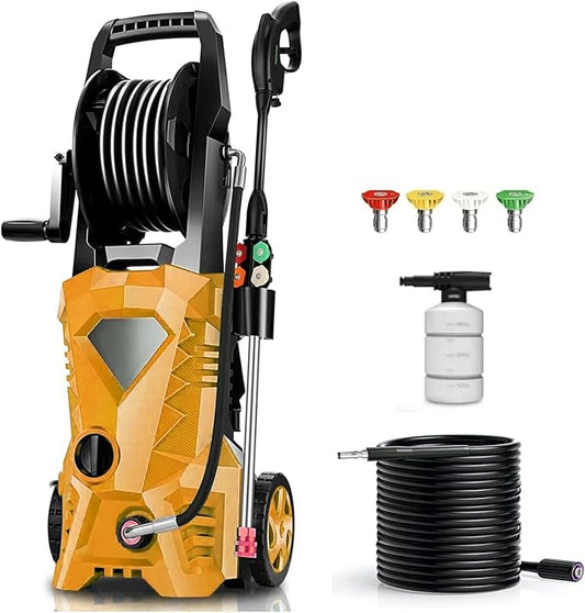 Imdot 5000PSI Eectric Pressure Washer 2025 2.8GPM High Power Washer with 4 Pressure Nozzle and Soap Bottle for Home, Car Washing, Fence Cleaning, Patio (Orange)