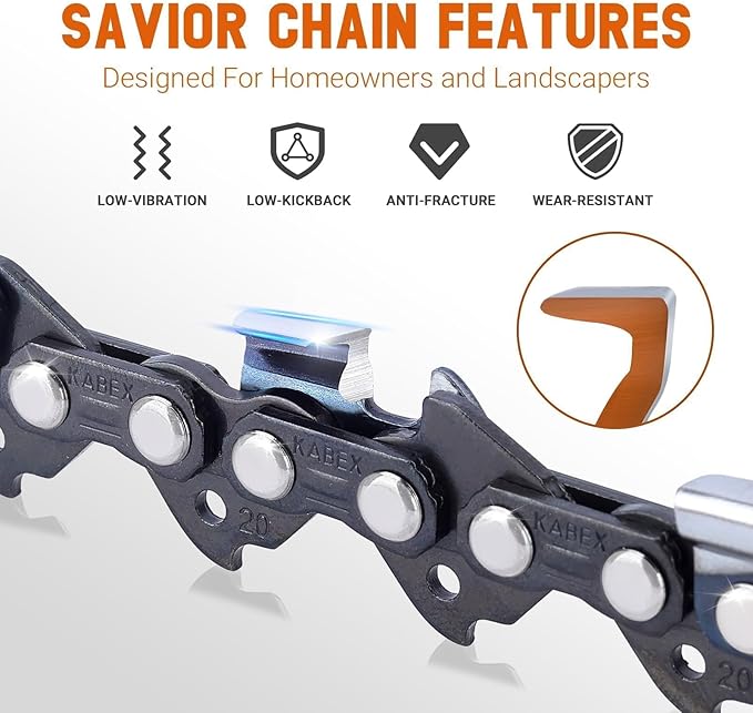 Savior 24 Inch Chainsaw Chain 3/8" Pitch .050" Gauge 84 Drive Links Fits Husqvarna 460 455 Rancher Chain, Fits 25"/24" MS390 MS310 MS361 MS460 MS500 for 585550084 3623-005-0084 33RSC-84 E84 (3 Chains)