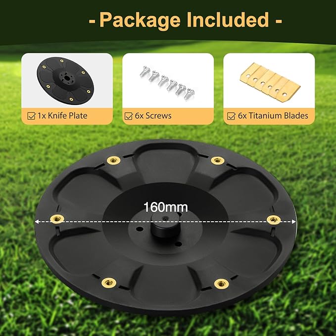 FourShow [Upgrade] 6-Blade Disc Compatible with Segway Navimow Robotic Lawnmower i105N, i108N & i110N,with 6Pcs Blades