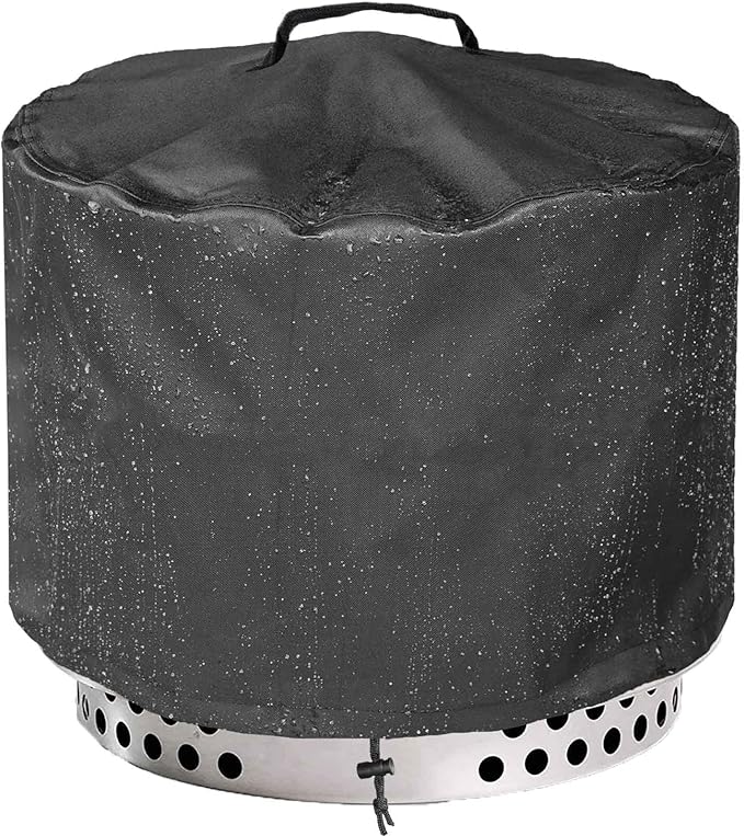 28 Inch Round Fire Pit Cover for Solo Stove Yukon 2.0, 600D Heavy Duty Waterproof Firepit Accessories for Outdoor Camping, All-Weather Resistant