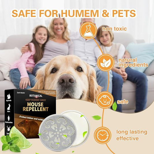 Rodent Repellent for Car Engines,6 Pack Mouse Repellent Peppermint Oil - Keep Mice Out of Home,Car,Garage & Attic, Safe for Humans and Pets