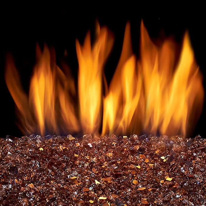 Duluth Forge 1/4 in. Classic Copper Fire Glass - 10 lb. Bag Fire Pit Glass 14COGM