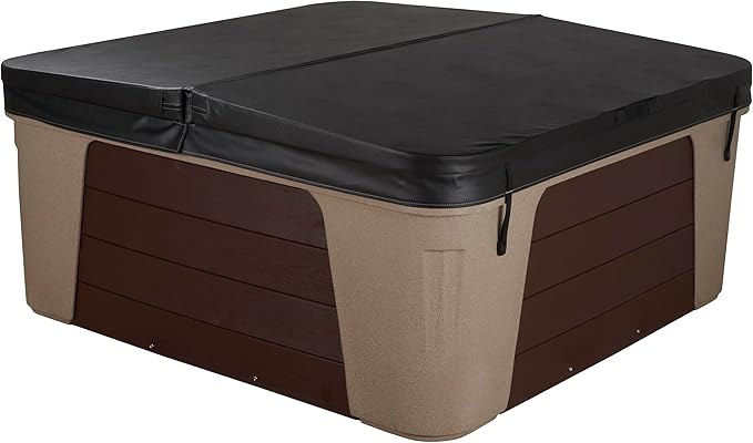 AquaLife Palm Beach™ 5-6 Person 30-Jet Lounger Hot Tub with LED Lighting, Insulated Cover, Built-in Ice Bucket, Stainless Steel Heater and Ozonator