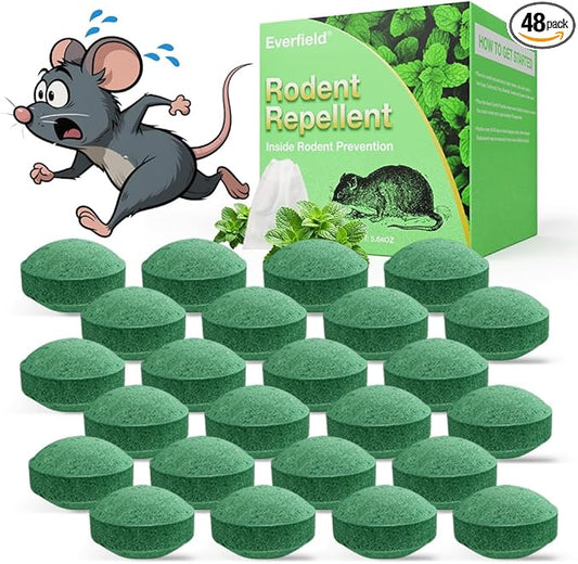 48Pcs Rodent Mice Repellent, Peppermint Oil to Repel Mice and Rats
