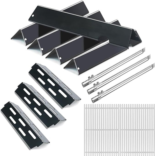 Grieptra Flavorizer Bars and Heat Deflectors for Weber Genesis II 300/LX 300, GS4 Genesis ii E-310 ii E-315 ii E/S335 ii se-335 Grill (Porcelain Steel, 66032 * 5+ES/410 * 3+66790 * 3+66802 * 2)