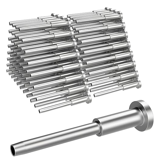 BLIKA 100 Pack Invisible Cable Railing Kit, T316 Stainless Steel 1/8" Invisible Receiver and Swage Stud End, Swage Tensioner 1/8" for Wood/Metal Post, Railing Hardware