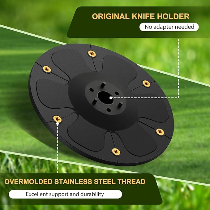 FourShow [Upgrade 6-Blade Disc Compatible with Segway Navimow Robotic Lawnmower H800N, H1500N, H3000N-VF,with 6Pcs Blades