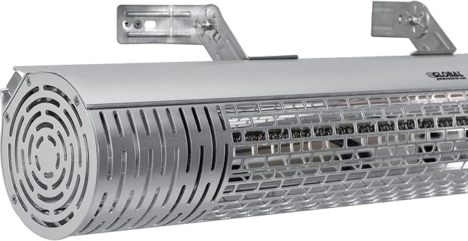 Global Industrial Infrared Patio Heater W/Remote Control, Wall/Ceiling Mount, 1500W, 120V