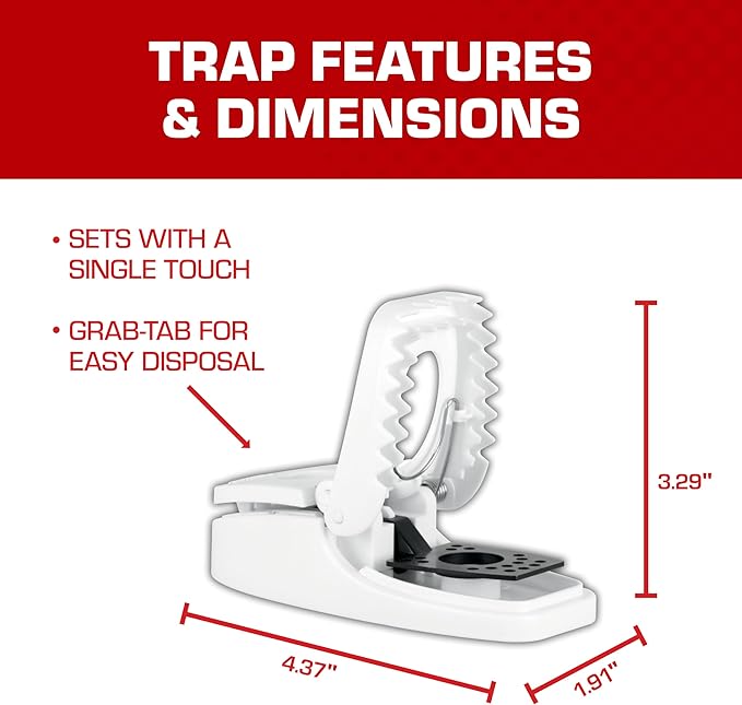 Tomcat Trap and Bait Bundle for Rats and Mice, Includes 2 Press 'N Set Mouse Traps, 1 Rat Snap Trap and Attractant Gel