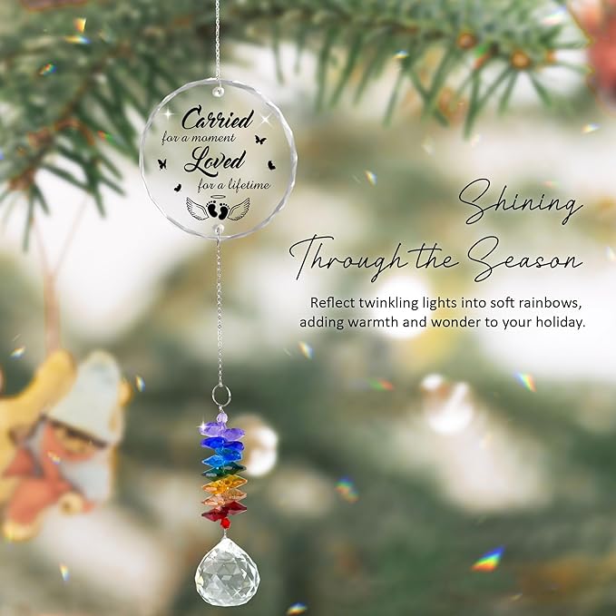 GIFTELIX Christmas Ornaments Infant Loss Gifts - Remembrance Gift - Memorial Suncatcher - Sympathy Gift for Loss of Loved One - Heaven Keepsake - Grieving Gifts for Women