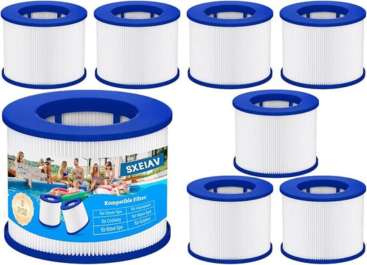 Hot Tub Replacement Filter Cartridges, 60% Denser Filter, Screw-in Hot Tub spa Filters Replacement Compatible with All Relxtime, Aleko, Aquaspa Hot Tubs & Other Spas (8 Pack)