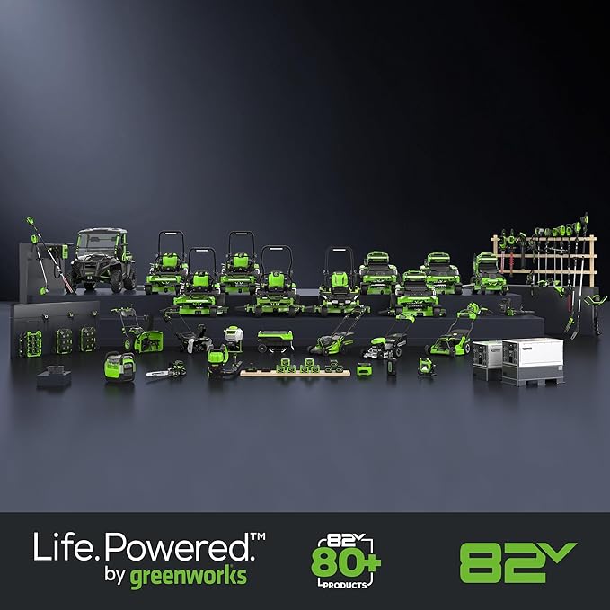 Greenworks 82V 18" Brushless (2.7 kW) Cordless Chainsaw (210 Cuts Per Charge), 4.0Ah Battery and Dual Port Rapid Charger (Great For Landscapers and Professionals)