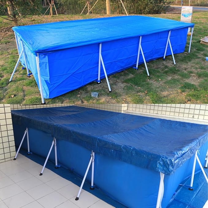87 x 59 in Rectangle Pool Cover, 7 x 5 Rectangular Frame Swimming, 7 x 4 ft Pool Cover, Durable PE Tarpaulin Dust Proof Rain Proof Garden Outdoor Above Ground Square Pools Cover (87''x59'')