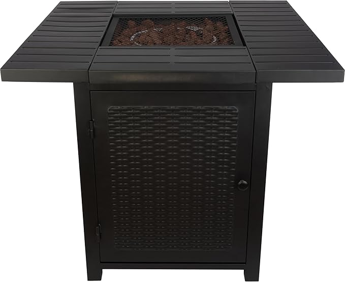 Pure Garden 30in 50000 BTU Propane Firepit, Brown