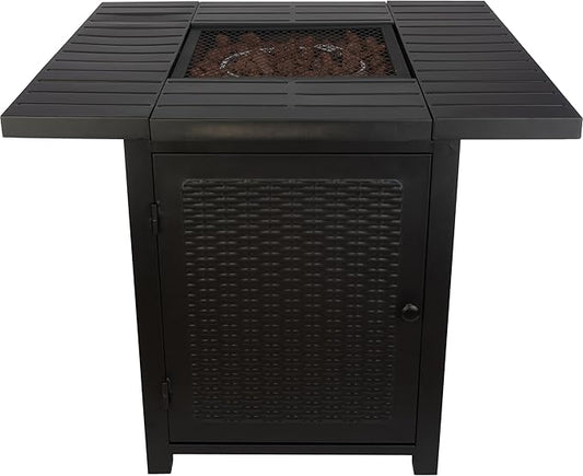Pure Garden 30in 50000 BTU Propane Firepit, Brown