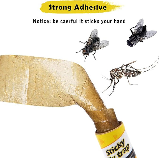 40 Rolls Fruit Fly Traps for Indoors, Fly Trap, Fly Trap Indoor for Home, Fly Traps Outdoor, Sticky Fly Strips, Fly Glue Paper Tape Catcher Ribbon for Gnat Fungus Fruit Flies