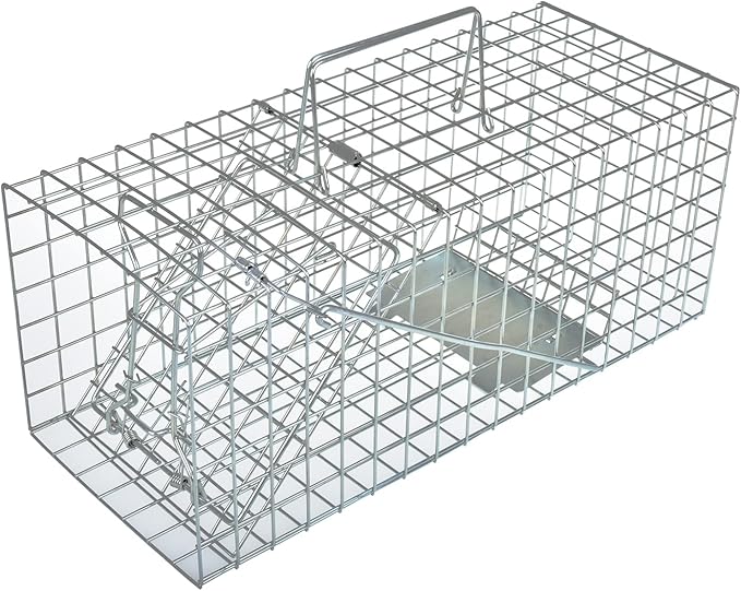 Squirrel Trap Heavy Duty Humane Live Animal Cage Trap (No Assembly Required) - 17" x 7" x 7"