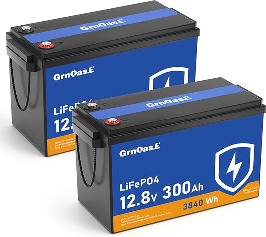 12V 300Ah LiFePO4 Lithium Battery, Built-in 150A BMS, Up to 15000 Deep Cycles, Max 2560W Power Output, Low Temp Protection Lithium Iron Phosphate Battery for RV, Trolling Motor, Off-grid, Marine, Boat