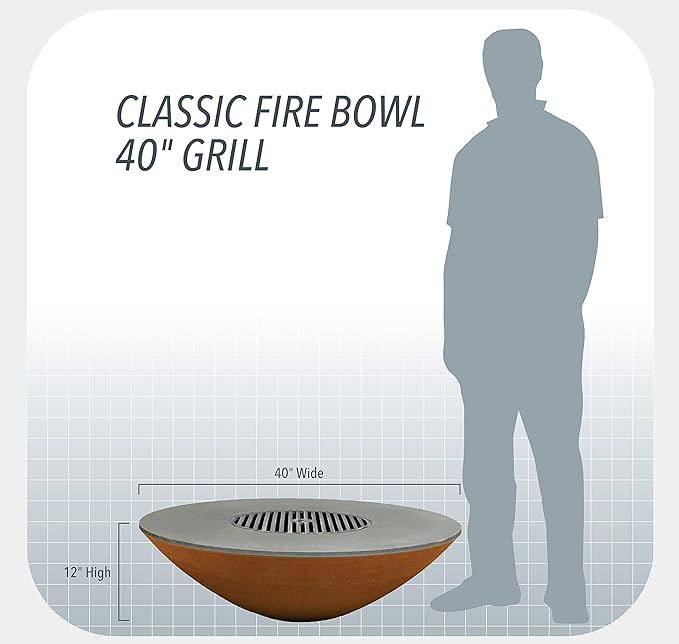 40" Grill High Round Base With 5 Accessories