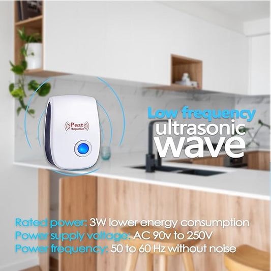 Mouse Rodent Rat Spider Roach Repellent Indoor Ultrasonic Pest Insect Bug Repeller, Pest Control Device for Home Basement Attic Garage (6 Pack)
