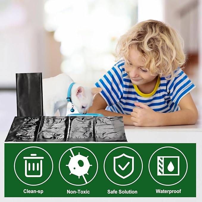 Qualirey 8 Pcs Large Sticky Mouse Glue Traps Black Sticky Rat Trap That Work for Rats Roaches Rodents Heavy Duty Pre Baited Mats Indoor Outdoor Catch Pest (11.8 x 11 Inch)
