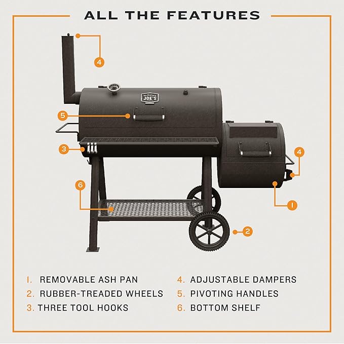 Oklahoma Joes® Highland Offset Smoker and Grill - 24203001