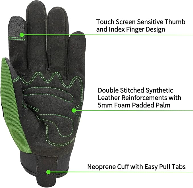 Thorn Proof&Puncture Resistant Gardening Gloves with Grip,Garden Glove for Women, Leather Yard Work Gifts