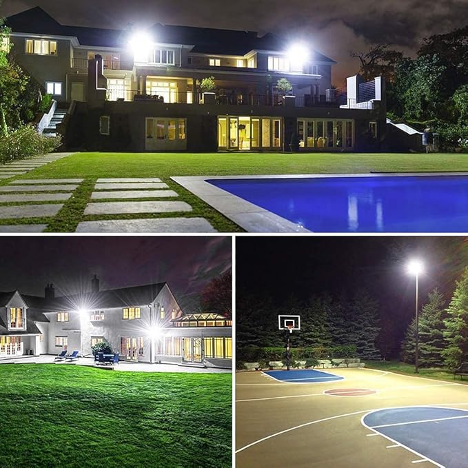 XYCN 300W LED Flood Light (2000W Equivalent), Super Bright 42,500LM 5000K Daylight IP66 Waterproof Security Outdoor LED Arena Lights Commercial Lighting Floodlight for Backyard|Court|Stadium|Yard