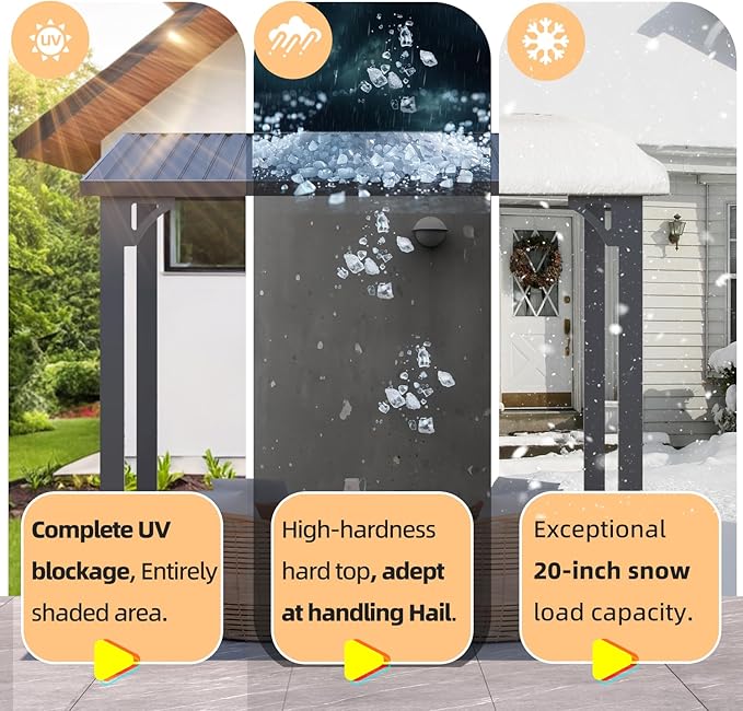 AECOJOY 12' x 8' Outdoor Hardtop Gazebo Pergola for Patio, Large 8x12 Galvanized Steel Heavy Duty Lean to Wall-Mounted Pergolas and Gazebos Clearance, Metal Patio Roof Awnings for Backyards, Decks