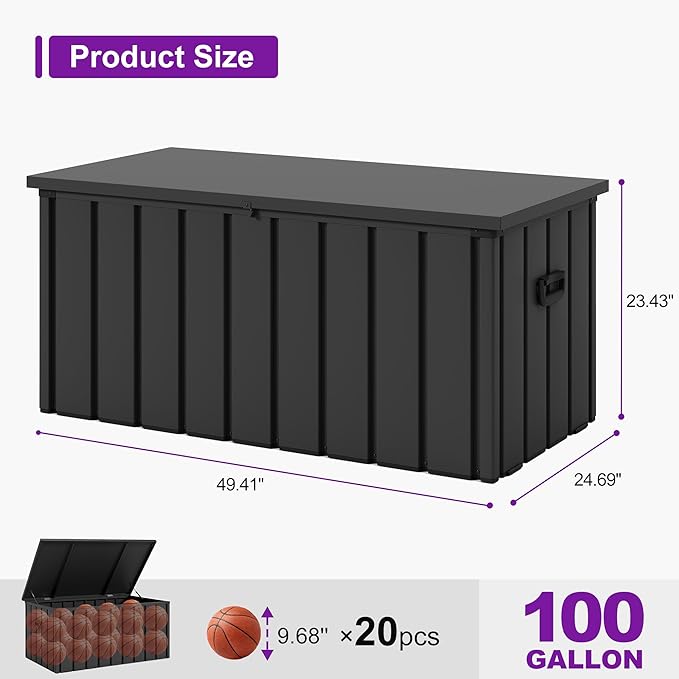 PURPLE LEAF 10' X 14' Outdoor Hardtop Gazebo with Storage Box for Patio Galvanized Steel Double Roof Permanent Canopy Teak Finish Coated Aluminum Frame Pavilion Gazebo with Netting