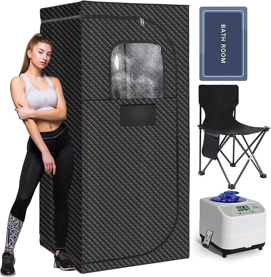Sauna Box for Relaxation,Portable Steam Sauna for Body Relaxation,Portable Personal SPA Steam Tent with 3L /1500W Steamer, 9 Levels Temp Control,Indoor,Outdoor