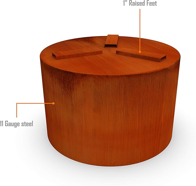 Plantercraft Extra Large Planters Outdoor - 42x42 Inch Round Corten Steel Planter | Large Planters for Outdoor Plants, Modern Statement Piece for Garden, Patio & Commercial Landscapes