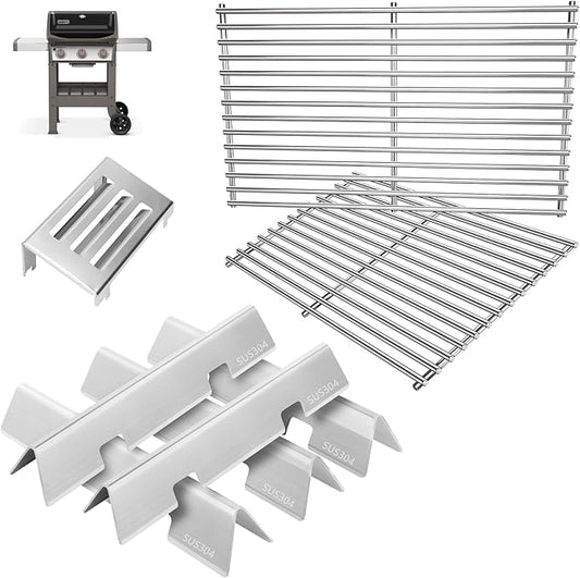 Grill Parts for Weber GS4 Spirit 2 Parts Spirit II E310 S310 E320 S320, 304 Stainless Steel Flavorizer Bars 7636 67046 69797,67060 Heat deflector &7638 Grates for Weber GS4 Spirit II Replacement Parts