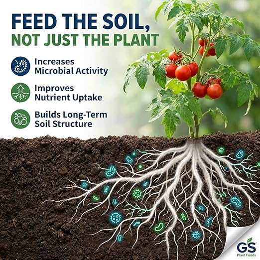 GS Plant Foods Liquid Fish & Kelp Fertilizer (5 Gallons) – Organic Material Review Institute Listed Natural Plant Food for Home Gardens, and Vegetables