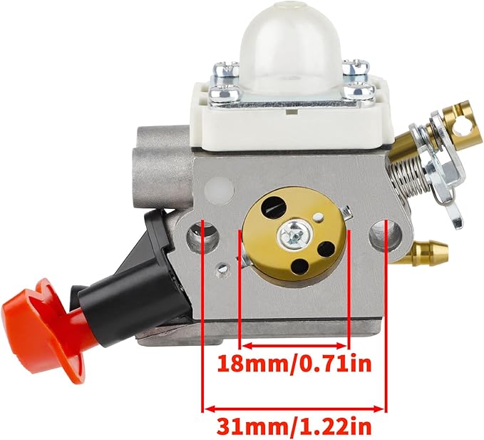 FS56RC C1M-S207A Carburetor for Stihl FS 56 RC 56RC FS56R FS40 FS50 FS56 FS70 FS70R FS70RC FS 75 RC MS56 KM56 KM56RC Trimmer Brushcutter Replace 4144-120-0603 4144-120-0600 gray