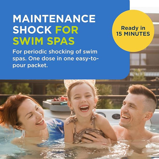 FROG Maintain for Swim Spas - Non-Chlorine Shock for use with Swim Spa FROG @Ease Floating System - Single Dose Packets for Easy Swim Spa Maintenance & Treatment - 1 Pack