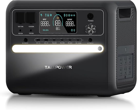 2400W Portable Power Station, 2160Wh LFP Battery Backup 6 2600W AC Outlets (4800W Power Lifting), 20-Year Lifespan, Solar Generator for Camping, Off-grid (2400W)