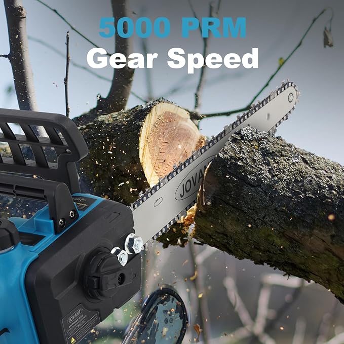 Jovant 2-IN-1 Cordless 12 Inch Pole saw & Mini Chainsaw, 1* Max 20V 6Ah Battery, 15ft Max Reach, Electric Pole Saws for Tree Trimming, Branch Cutting