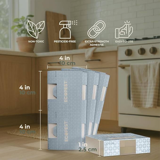 Spider Trap – 12 Pack | Sticky Indoor Glue Traps for Spiders and Other Bugs and Crawling Insects | Adhesive Spider Bait Trap, Monitor, Killer and Detector for Pest Control