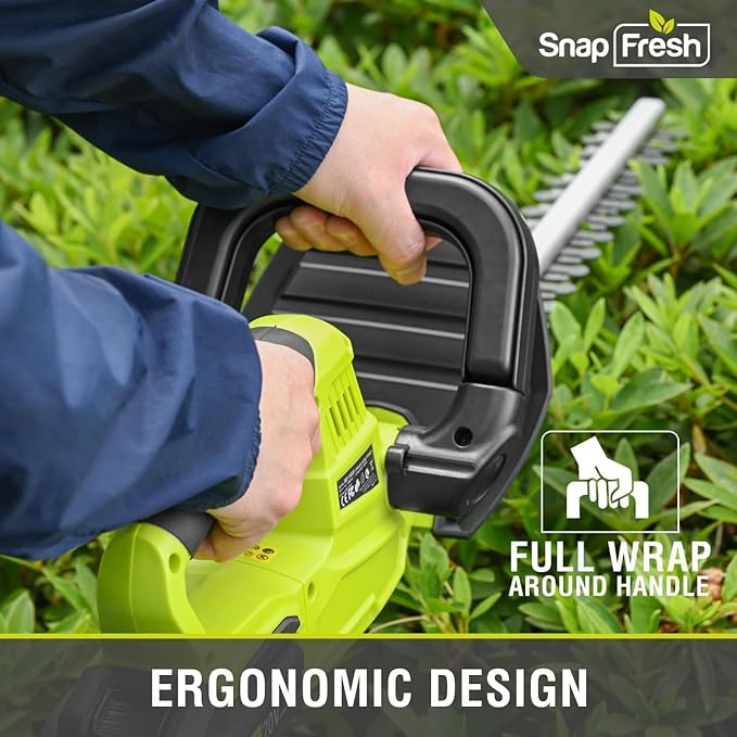 SnapFresh 20V Cordless Hedge Trimmer - 22" Dual-Action Blade,Electric Bush Trimmer,2.0Ah Battery & Fast Charger Included