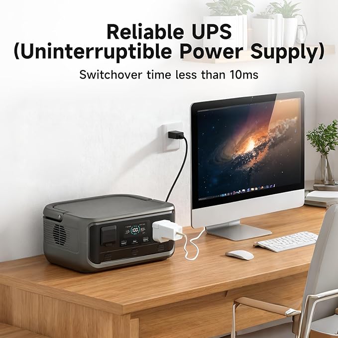 ALLPOWERS VOLIX P300 300W(600W peak) Portable Power Station with UPS Function,256Wh LiFePO4 Battery,Solar Generator Compatible (MPPT 110W Max),1-Hour AC Fast Charging,Home Backup,Office,RV,Camping