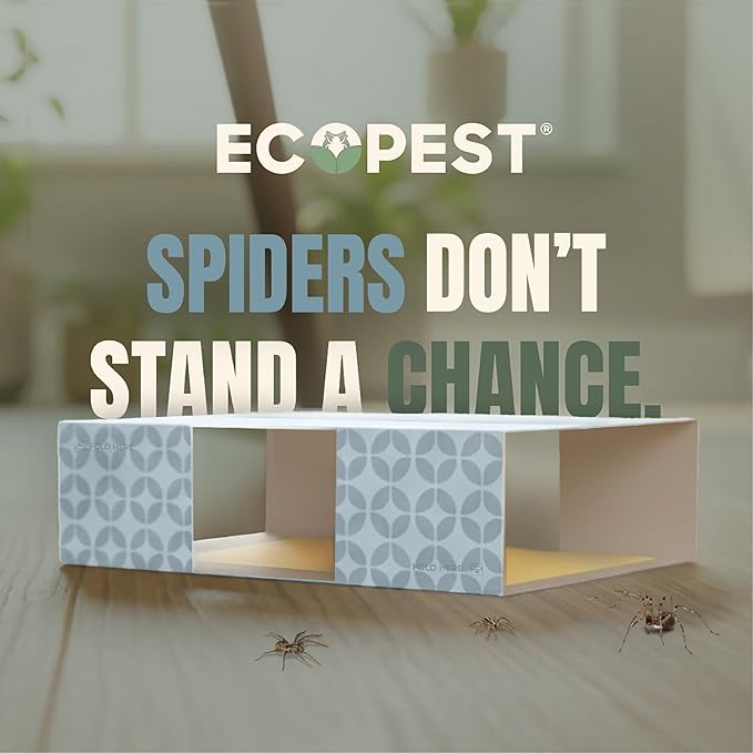 Spider Traps – 20 Pack | Sticky Indoor Glue Trap for Spiders and Other Bugs and Crawling Insects | Adhesive Spider Bait Trap, Monitor, Killer and Detector for Pest Control