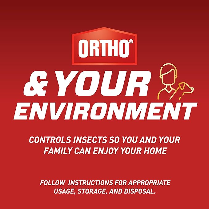 Ortho Home Defense Insect Killer for Indoor & Perimeter2: With Comfort Wand, Kills Ants, Cockroaches, Spiders, Fleas & Ticks, Odor Free, 1.1 gal., Pack of 4