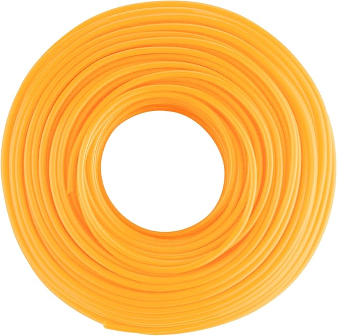 String Line 0.08" Orange for String Trimmer 100Ft for Gas and Electric Grass Trimmer and Brushcutters, Fits Most Standard Models