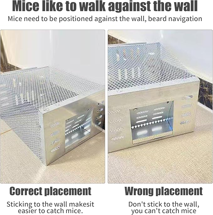 Eaglever Mouse Trap, Eaglever Rat Trap, Stainless Steel Automatic Mousetrap, Automatic Rat Trap, Automatic Mouse Trap, Easy to Set Mice Catcher for Indoor and Outdoor (1 PCS)