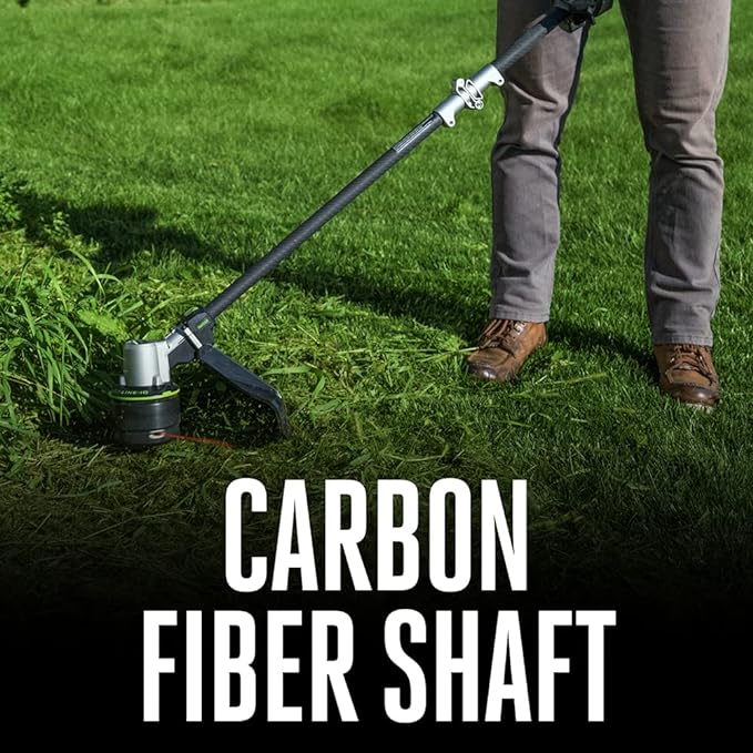 EGO POWER+ String Trimmer, Battery Powered, 16" Trimmer for Weeds and Grass with POWERLOAD, LINE IQ, Telescopic Carbon Fiber Shaft, Includes 56V 4.0Ah Battery and Charger - ST1623T